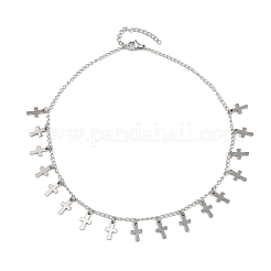 Halloween 304 Stainless Steel Curb Chain Tassel Necklaces&nbsp;NJEW-JN05370-01