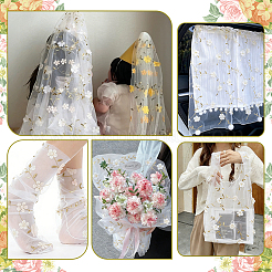 Polyester Embroidered Mesh Fabrics&nbsp;DIY-WH0622-616B
