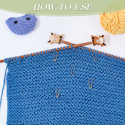DIY Cattle Silicone Beads Knitting Needle Protectors/Knitting Needle Stoppers with Stitch Markerss&nbsp;IFIN-NB0001-55