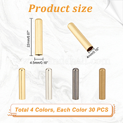 120Pcs 4 Colors Brass Aglets for Shoelaces&nbsp;KK-PH0005-85