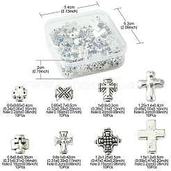 80Pcs 8 Style Tibetan Style Alloy Beads&nbsp;TIBEB-YW0001-15