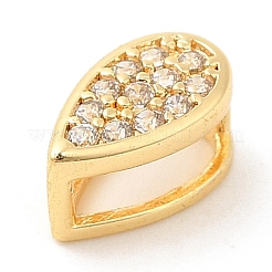 Rack Plating Brass Micro Pave Clear Cubic Zirconia Pendant Bails&nbsp;KK-Q781-15G