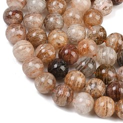 Natural Multilayer Lodolite Quartz Beads Strands&nbsp;G-Z133-A02-12mm-02