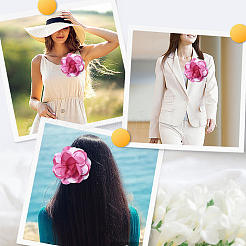 Multi Petal Flower Cloth Brooches&nbsp;JEWB-CN0001-14B