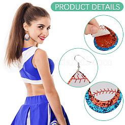 2 Pairs 2 Styles PU Leather Dangle Earrings&nbsp;EJEW-CL0001-03