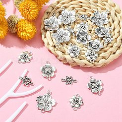 20Pcs 4 Styles Tibetan Style Zinc Alloy Connector Charms&nbsp;FIND-YW0003-08