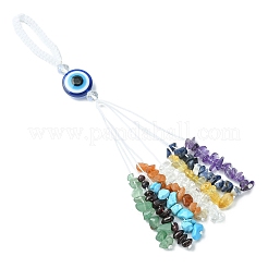 Chakra Gemstone Chip Pendant Decorations&nbsp;HJEW-JM01123