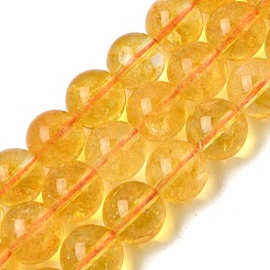 Natural Citrine Beads Strands&nbsp;G-E326-8mm-01A