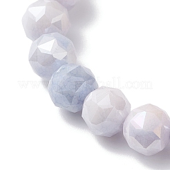 Electroplate Glass Round Beads Stretch Bracelets for Women&nbsp;BJEW-JB12630-01