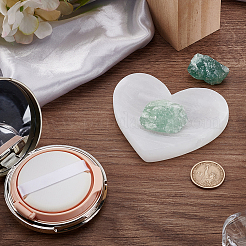 Heart Natural Selenite Decorative Bowls&nbsp;AJEW-WH0460-043B