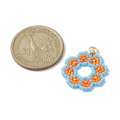 Seed Beads Beaded Charms&nbsp;PALLOY-MZ00205