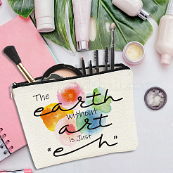 Double Sided Printed Polyester Makeup Zipper Bags&nbsp;AJEW-WH0607-004