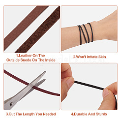 25M 5 Colors Flat Imitation Leather Cord&nbsp;OCOR-TA0001-46