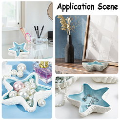 1Pc Starfish Shape Ceramic Jewelry Plate&nbsp;AJEW-SC0002-96B