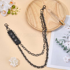 1Pc Alloy Double Layer Chain Belts for Pants&nbsp;AJEW-GF0011-93D