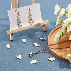 Light Gold Plated Alloy Pendants&nbsp;ENAM-SC0001-73LG