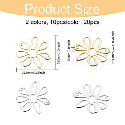 20Pcs 2 Colors Zinc Alloy Hollow Connector Charms&nbsp;FIND-CA0010-29