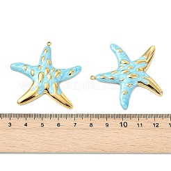 Ocean 304 Stainless Steel Enamel Pendants&nbsp;X-STAS-T076-08B-03G