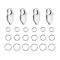 4Pcs 925 Sterling Silver Lobster Claw Clasps&nbsp;STER-PH0003-65