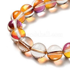 Electroplated Synthetic Moonstone Beads Strands&nbsp;G-F143-A02-M