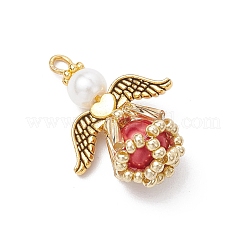 Glass Pearl Round Beaded Pendants&nbsp;PALLOY-MZ00747