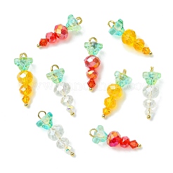 30Pcs 3 Styles Glass Pendants&nbsp;PALLOY-CJ00094