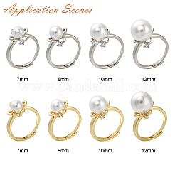 Adjustable Brass Finger Cup Peg Ring Settings&nbsp;ZIRC-I049-07
