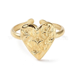 Heart with Star 304 Stainless Steel Cuff Ring Findings&nbsp;STAS-P334-03G