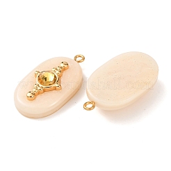 304 Stainless Steel Resin Pendants&nbsp;STAS-F352-01G-02