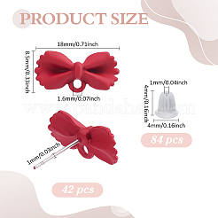 42Pcs Alloy Stud Earring Findings&nbsp;EJEW-ME0001-30B