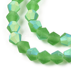 Imitate Austrian Crystal Bicone Frosted Glass Beads Strands&nbsp;LS-EGLA-A039-T6mm-MB03