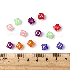 Transparent Large Hole Acrylic European Beads&nbsp;X-TACR-Q005-6mm-M