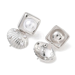 Brass Stud Earrings Findings&nbsp;KK-K427-38P