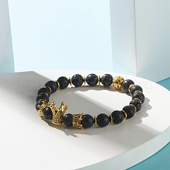 Electroplated Natural Lava Rock & Synthetic Howlite Beads Stretch Bracelets Set for Girl Women&nbsp;BJEW-JB06924