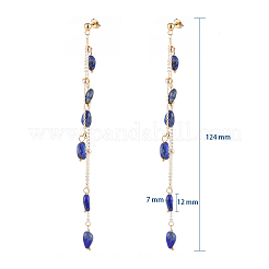 Natural Gemstone Dangle Stud Earring&nbsp;EJEW-JE04122