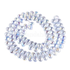 Electroplate Transparent Glass Beads Strands&nbsp;EGLA-N057-01A-01