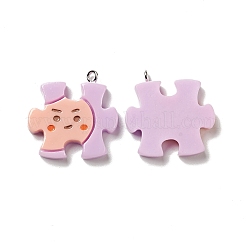 Opaque Resin Pendants&nbsp;LS-RESI-E024-04P-03