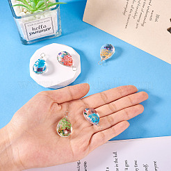 5Pcs Transparent Glass Pendants&nbsp;GLAA-TA0002-82