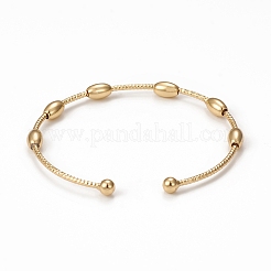 Rack Plating Brass Cuff Bangles&nbsp;BJEW-E071-12G