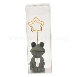 Frog Metal Name Card Holder&nbsp;AJEW-G029-03