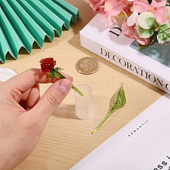 2Pcs Glass Flower Display Decorations&nbsp;AJEW-CO0001-04C