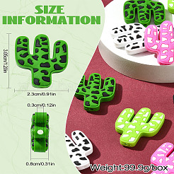 20Pcs 5 Colors Cactus Food Grade Eco-Friendly Silicone Focal Beads&nbsp;SIL-CJ0001-74