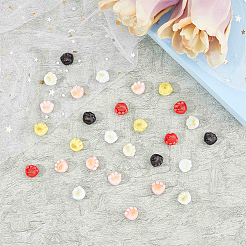28Pcs 7 Colors Handmade Printed Porcelain Beads&nbsp;PORC-DC0001-03