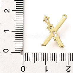 Brass Micro Pave Cubic Zirconia Pendants&nbsp;KK-M310-01G-24