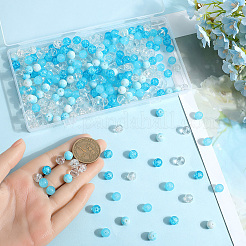 300Pcs 5 Colors Transparent Glass Beads&nbsp;GLAA-SC0002-42C