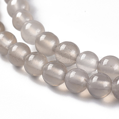 Natural Gray Agate Bead Strands&nbsp;X-G-R193-12-4mm