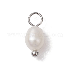 Natural Freshwater Pearl Potato Charms&nbsp;PALLOY-JF03202-02