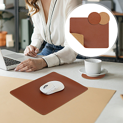 3Pcs Cork & Leather Mouse Pad&nbsp;AJEW-OC0014-75D