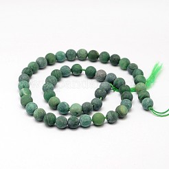 Natural African Jade Round Beads Strands&nbsp;G-O151-04-4mm