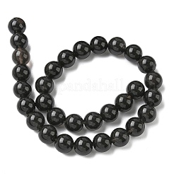 Natural Ice Obsidian Beads Strands&nbsp;G-P590-A02-12mm-01